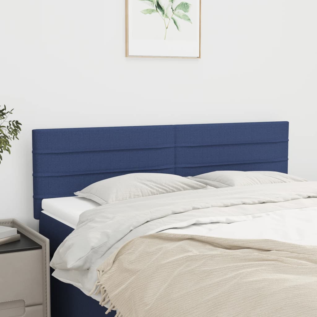 Cabeceiras azul 144x5x78/88 cm tecido