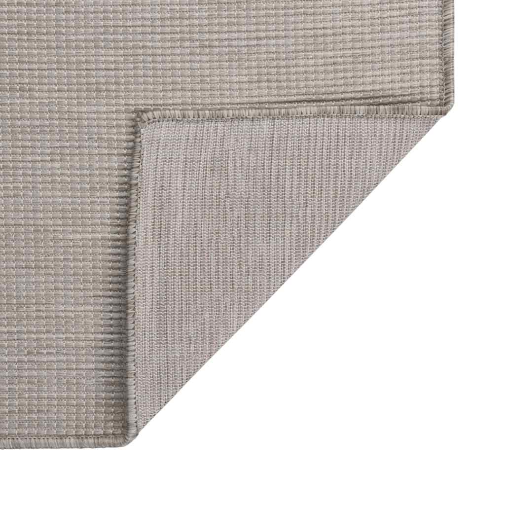Tapete de tecido plano p/ exterior 80x250 cm cinzento claro