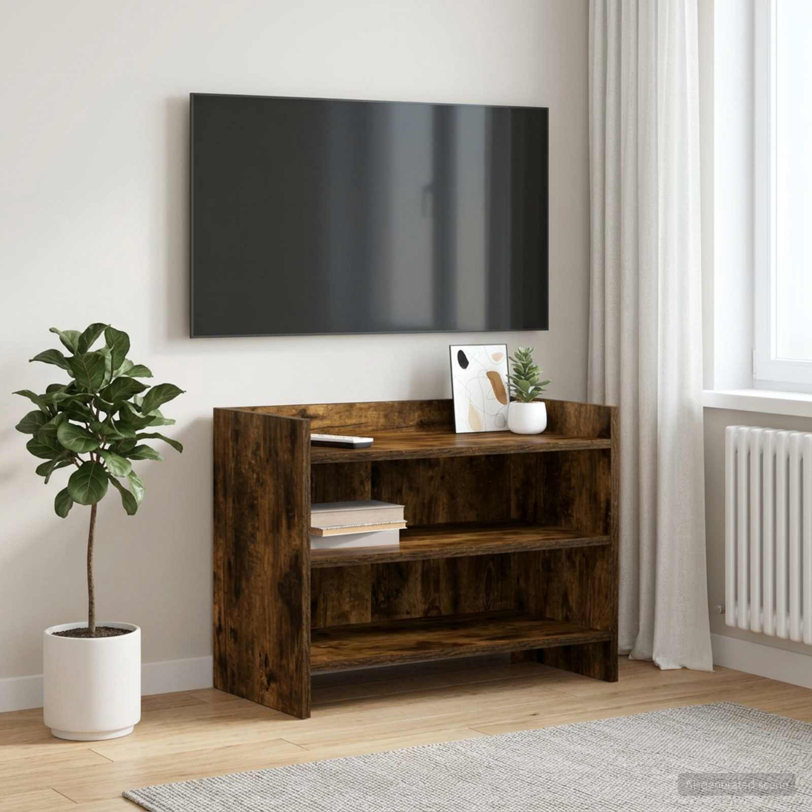 Gabinete para TV 60 x 33 x 47 cm carvalho fumado