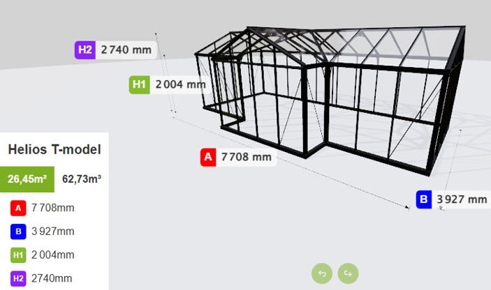 Estufa de Vidro Matrix – 17,3 a 26,45 m²