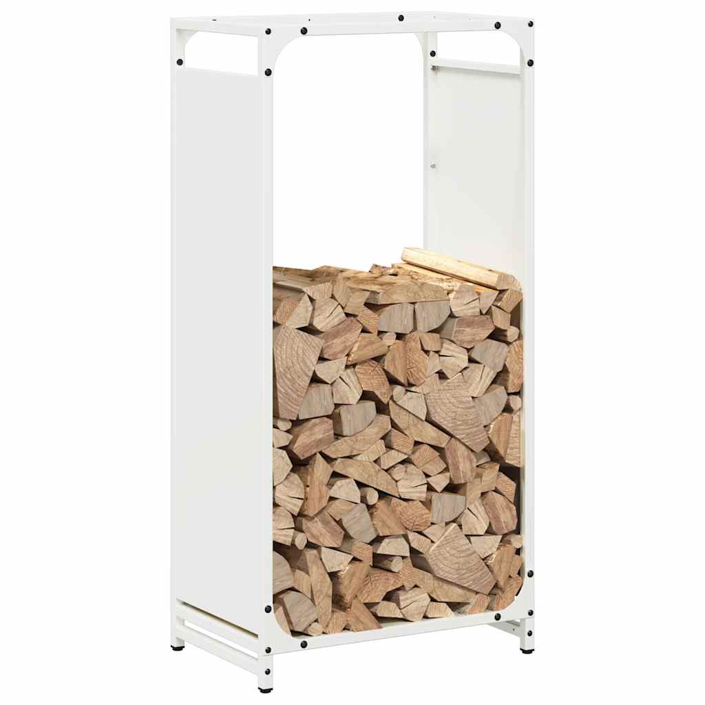 Suporte para lenha 44x28x90 cm aço laminado a frio branco
