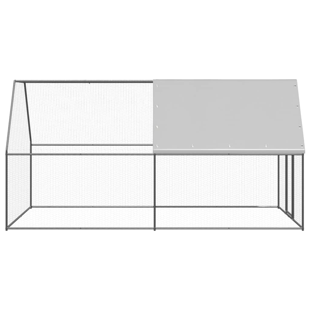 Galinheiro de exterior 2x4x2 m aço galvanizado