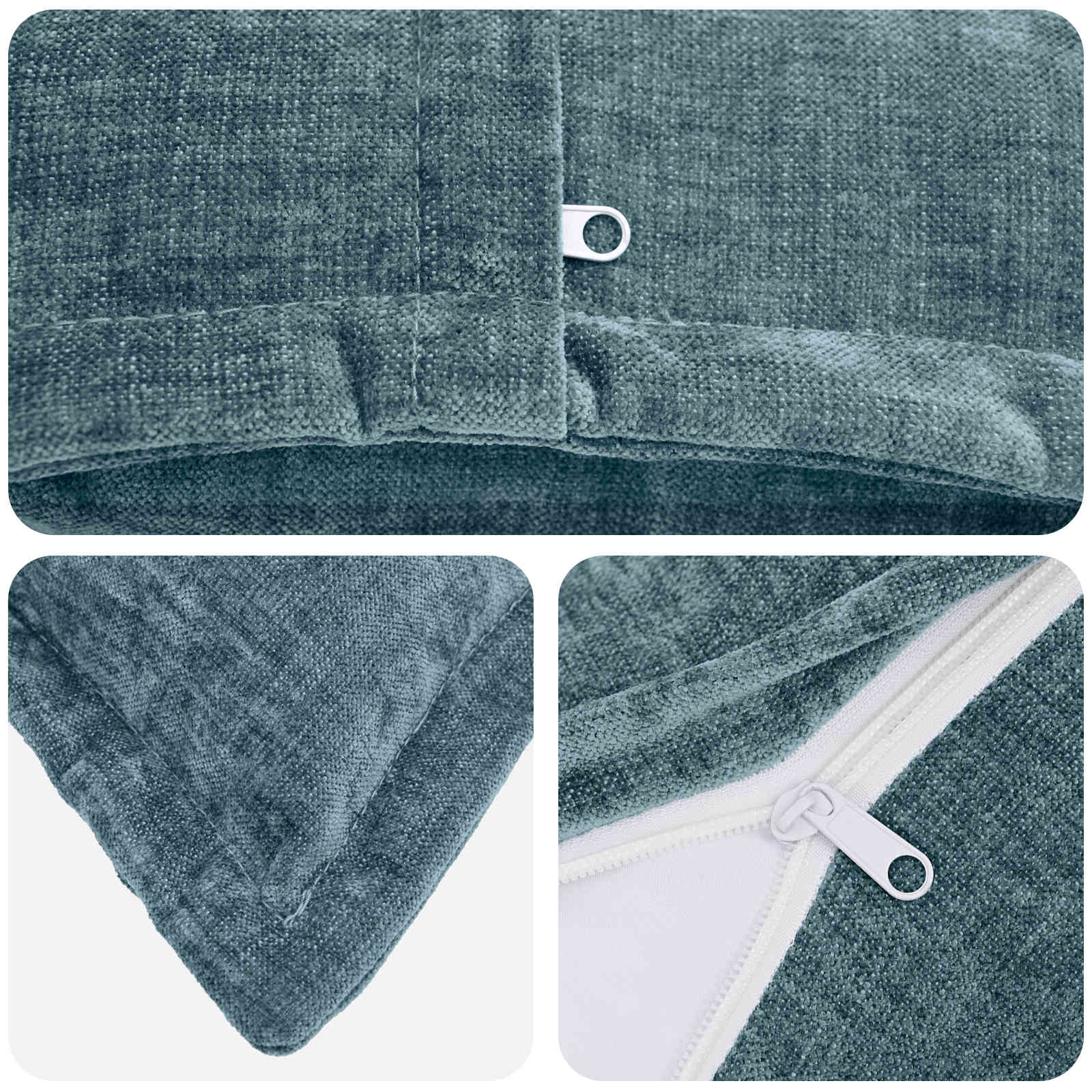 Capa almofada 2 unid. heerlen azul 40 x 145 cm tecido chenille