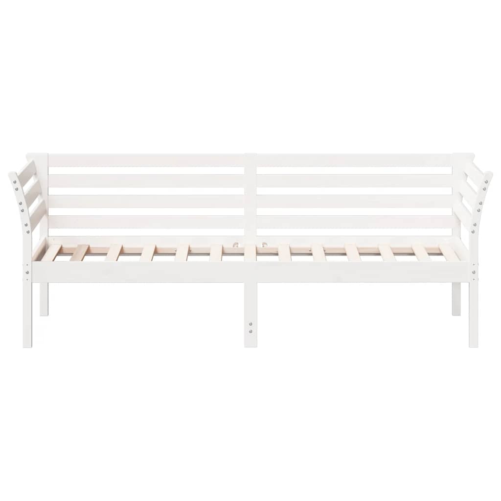 Sofá-cama sem colchão 90x190 cm madeira de pinho maciça branco