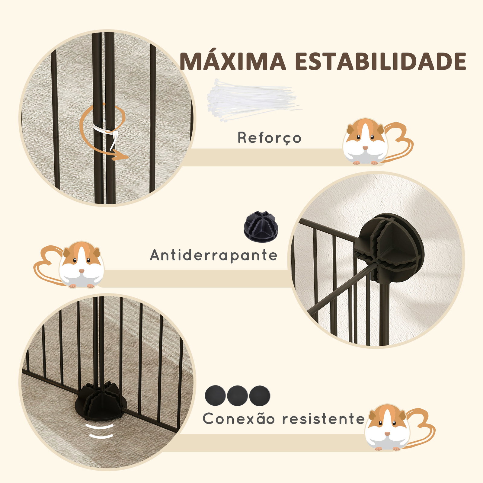 Recinto de metal para animais de estimação recinto metálico com 12 painéis para pequenos animais DIY 140x70x35 cm preto
