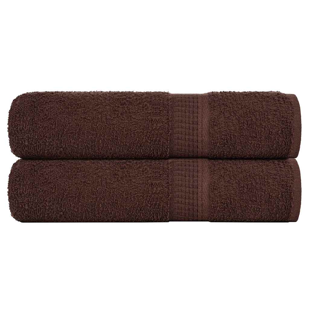 Toalhas de banho frogn 2pcs 70x140 cm 360 g/m² castanho
