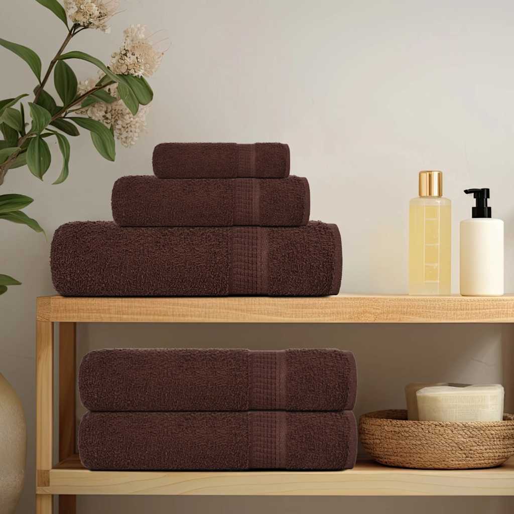 Toalhas de banho frogn 2pcs 70x140 cm 360 g/m² castanho