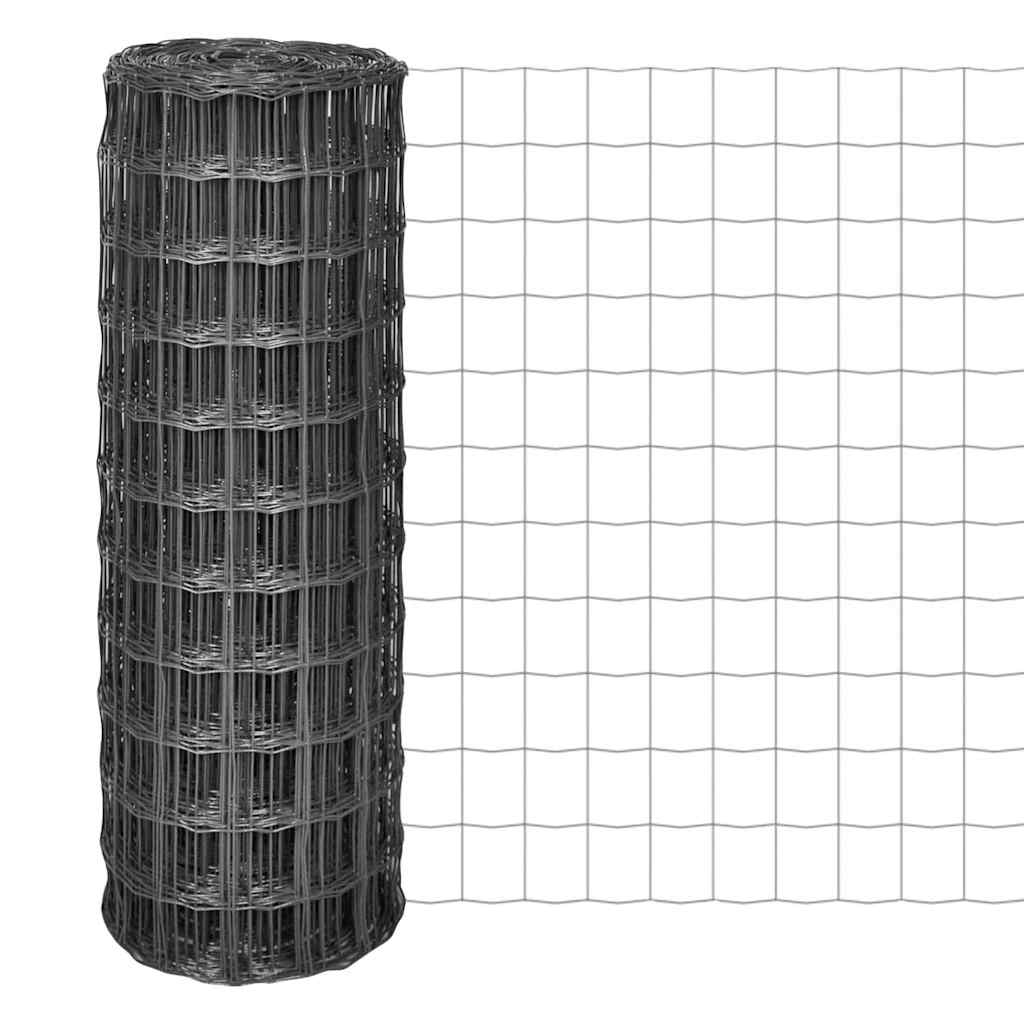 Cerca 25x1 m aço cinzento