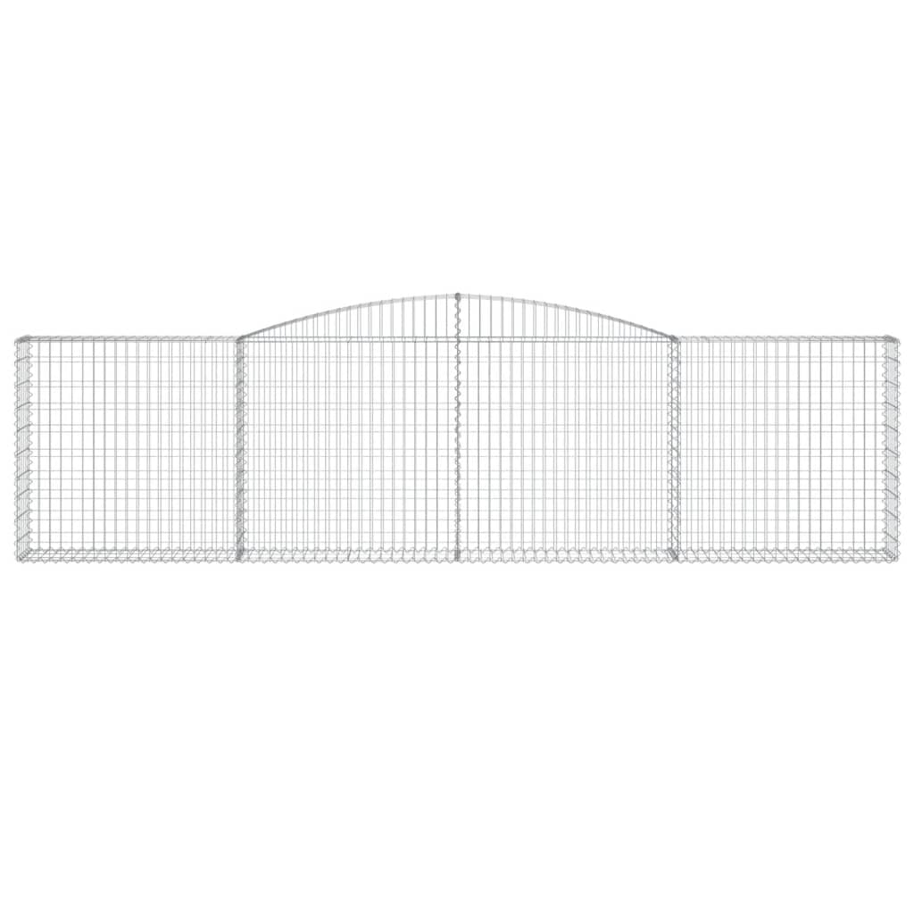 Cestos gabião arqueados 6pcs 400x30x100/120cm ferro galvanizado