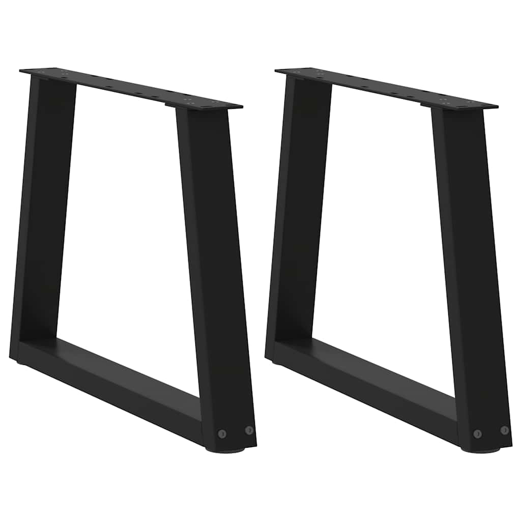 Pés para mesa de centro em v 2 peças preto 60x(42-43,3) cm aço