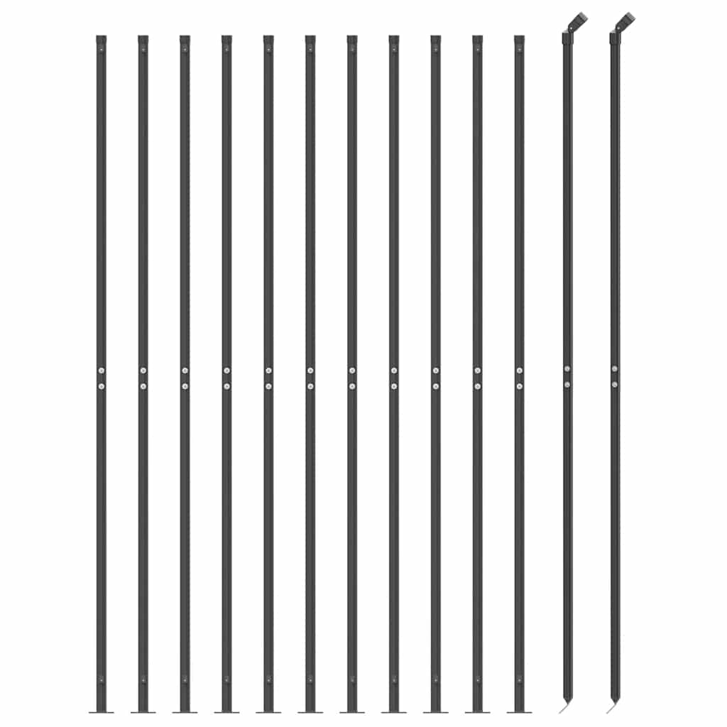 Cerca de malha de arame com flange 2x25 m antracite