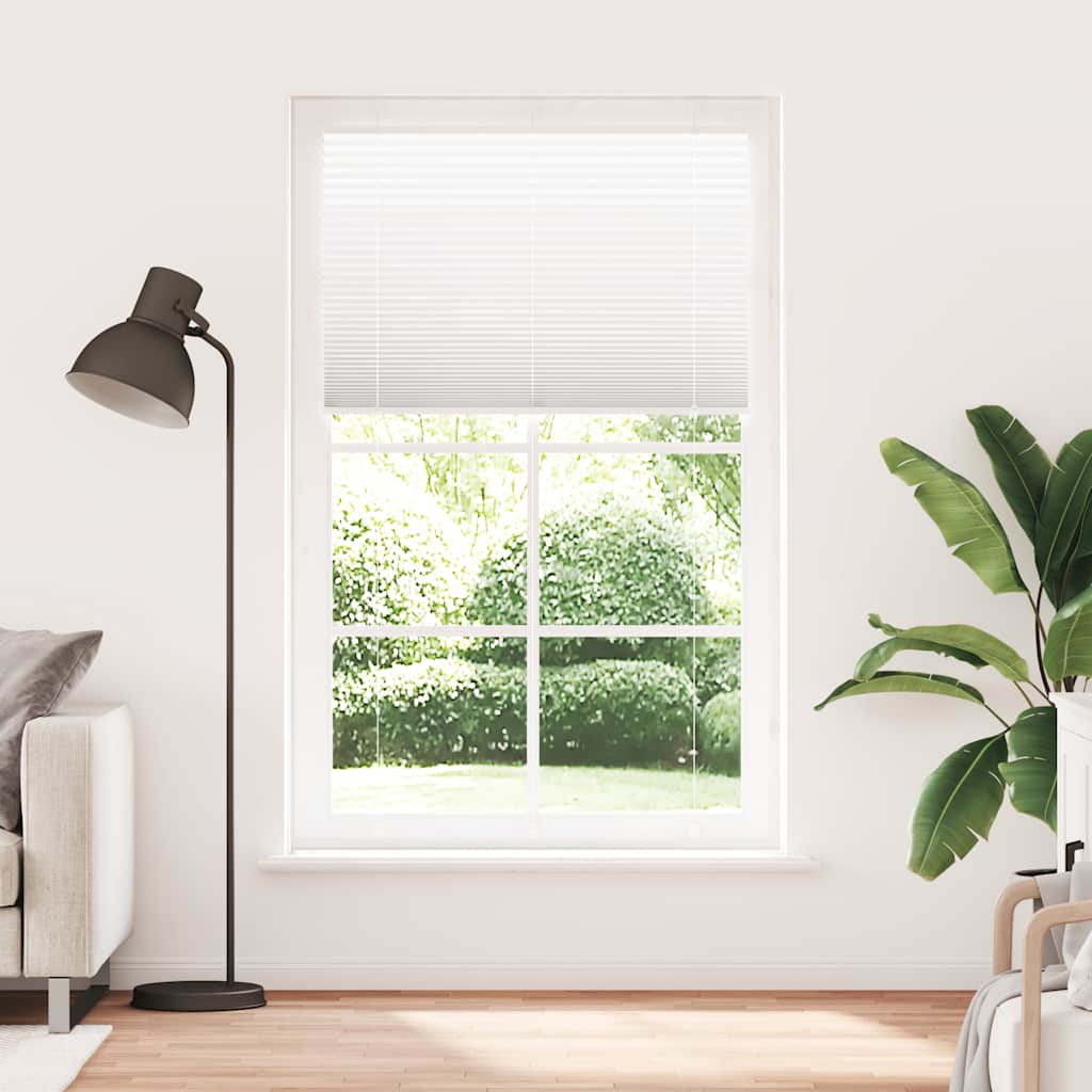 Branco plissada cega 120x200cm largura tecido 119,4cm poliéster