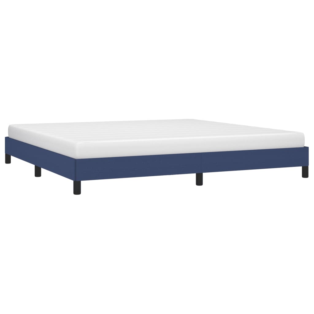 Estrutura de cama sem colchão 200x200 cm tecido azul