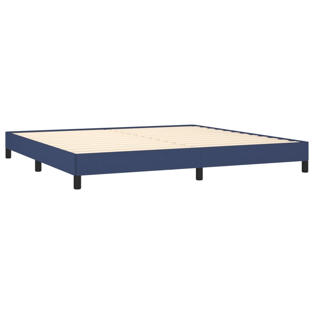 Estrutura de cama sem colchão 200x200 cm tecido azul