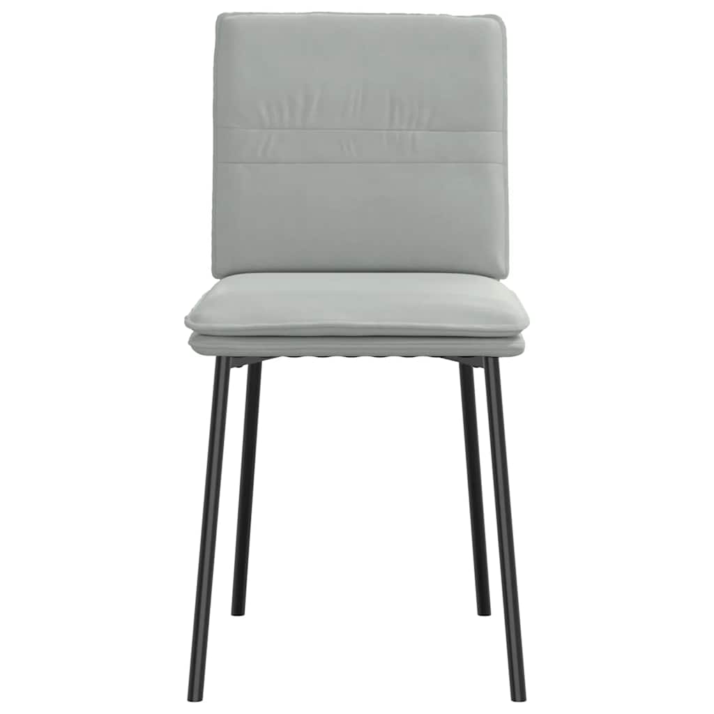 Cadeiras de jantar 6 pcs veludo cinzento-claro
