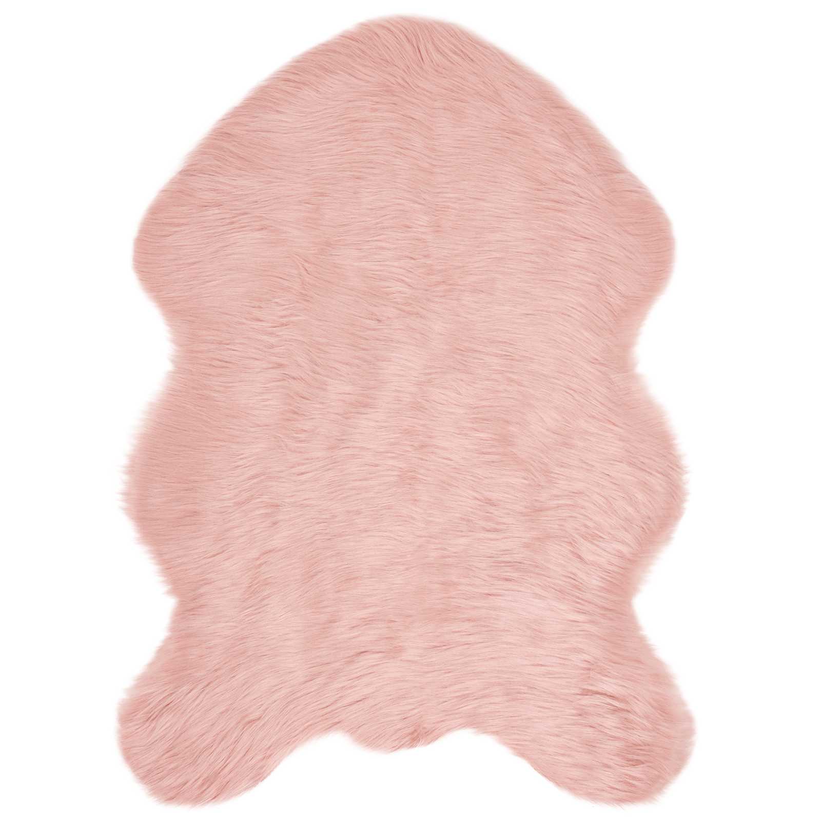 Tapete de de ovelha sintética tafalla rosa 60 x 90 cm poliéster