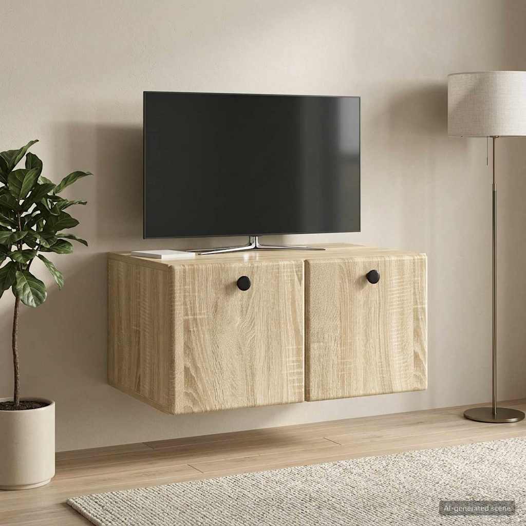 Gabinete de TV de parede 59,5 x 41 x 30 cm carvalho sonoma