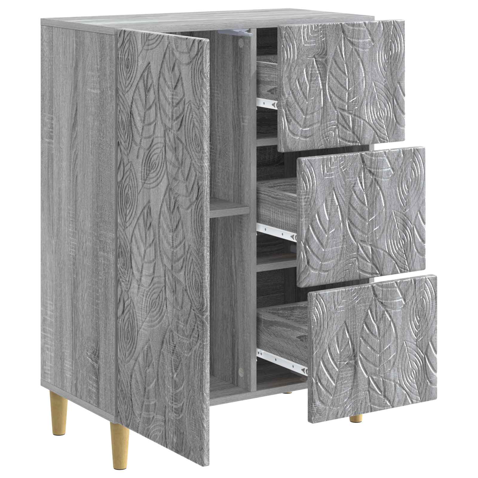 Buffet sonoma cinzento 66 x 34,5 x 90 cm derivados de madeira