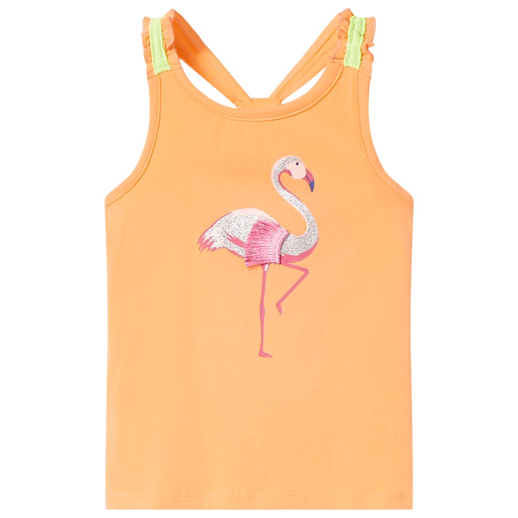 T-shirt de alças para criança laranja brilhante 116