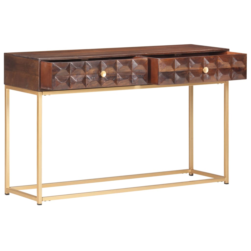 Mesa de consola 122x36x75 cm em madeira maciça de manga