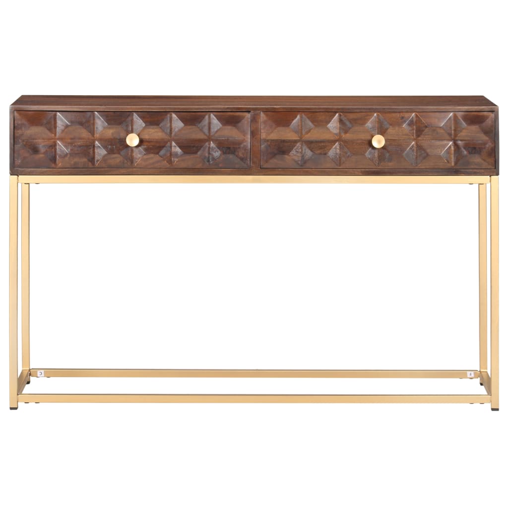 Mesa de consola 122x36x75 cm em madeira maciça de manga