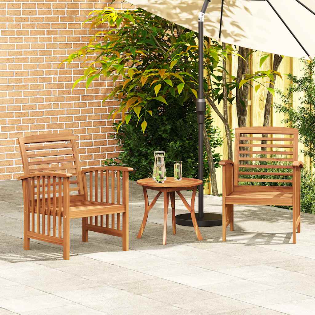 Cadeiras de jardim 2 pcs madeira acácia maciça