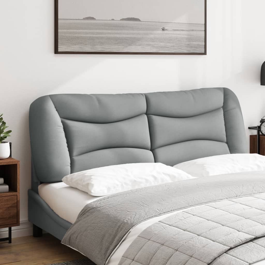 Almofadão de cabeceira hvar 160 cm tecido cinzento-claro