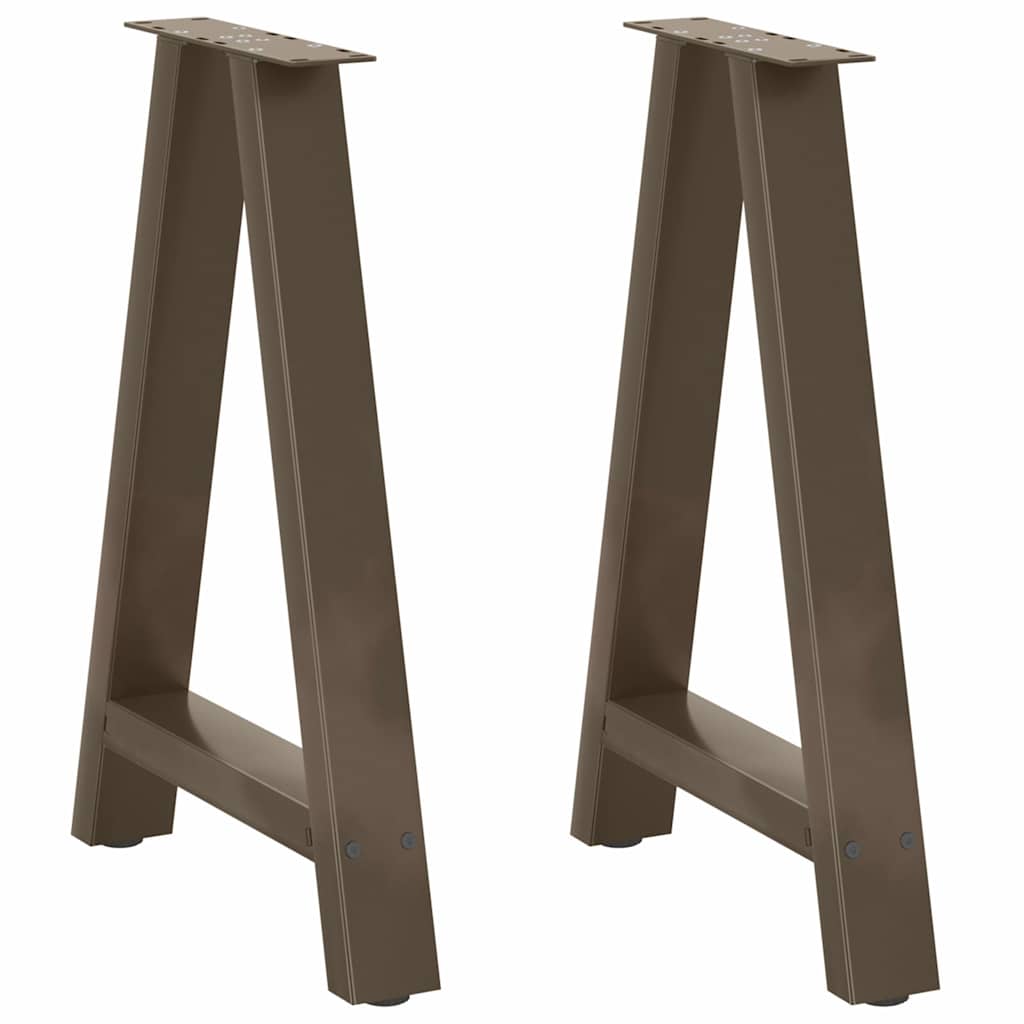 Pés de mesa de jantar em formato a, 2 peças, 50x(72-73) cm, aço