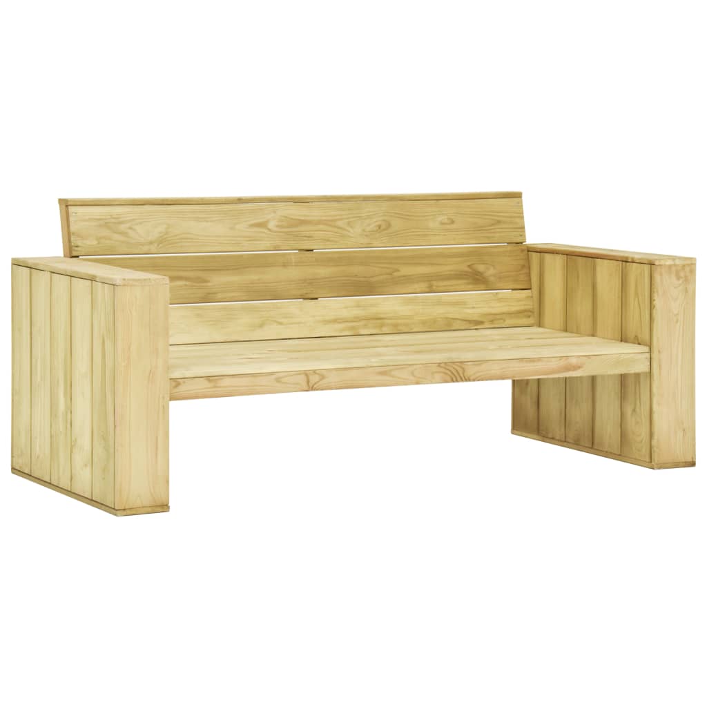2 Pcs conjunto lounge de jardim com almofadões pinho impregnado