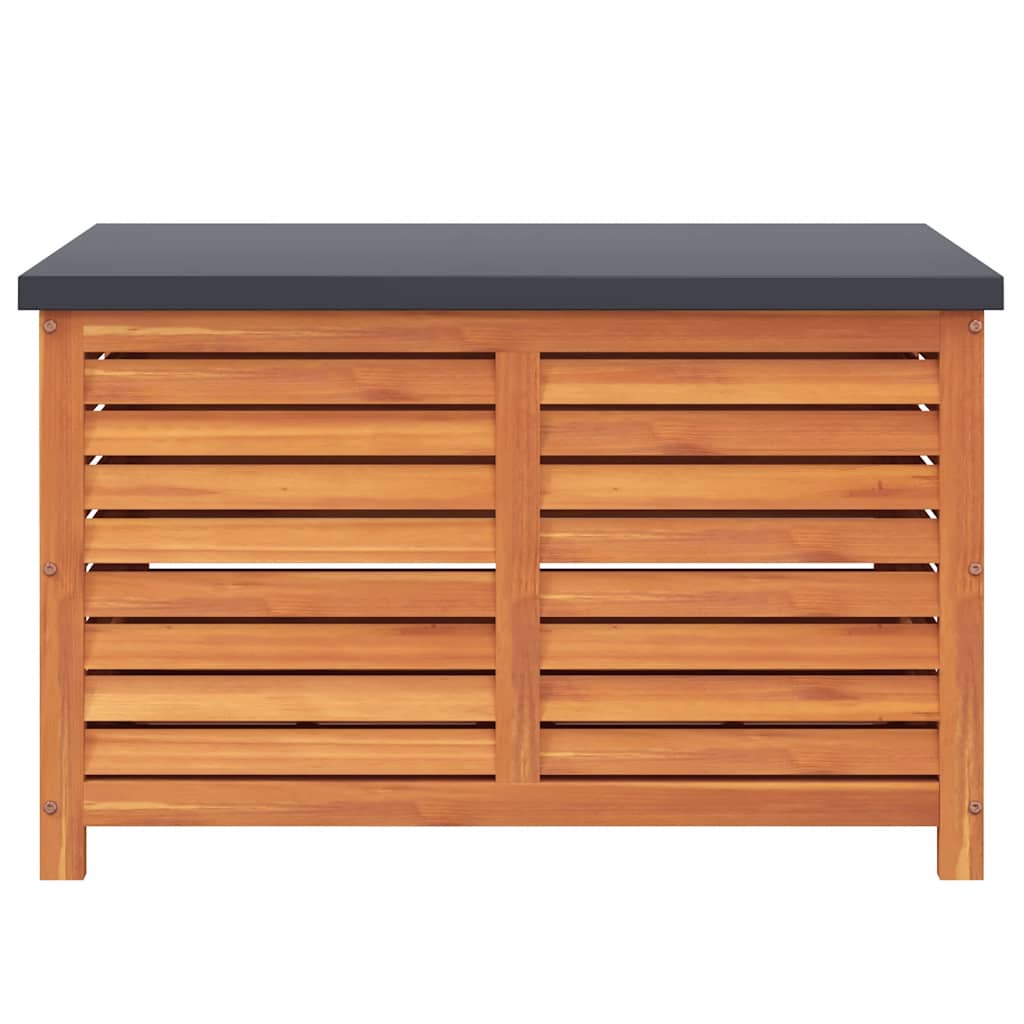 Caixa de arrumação para jardim 90x48x55 cm eucalipto maciça