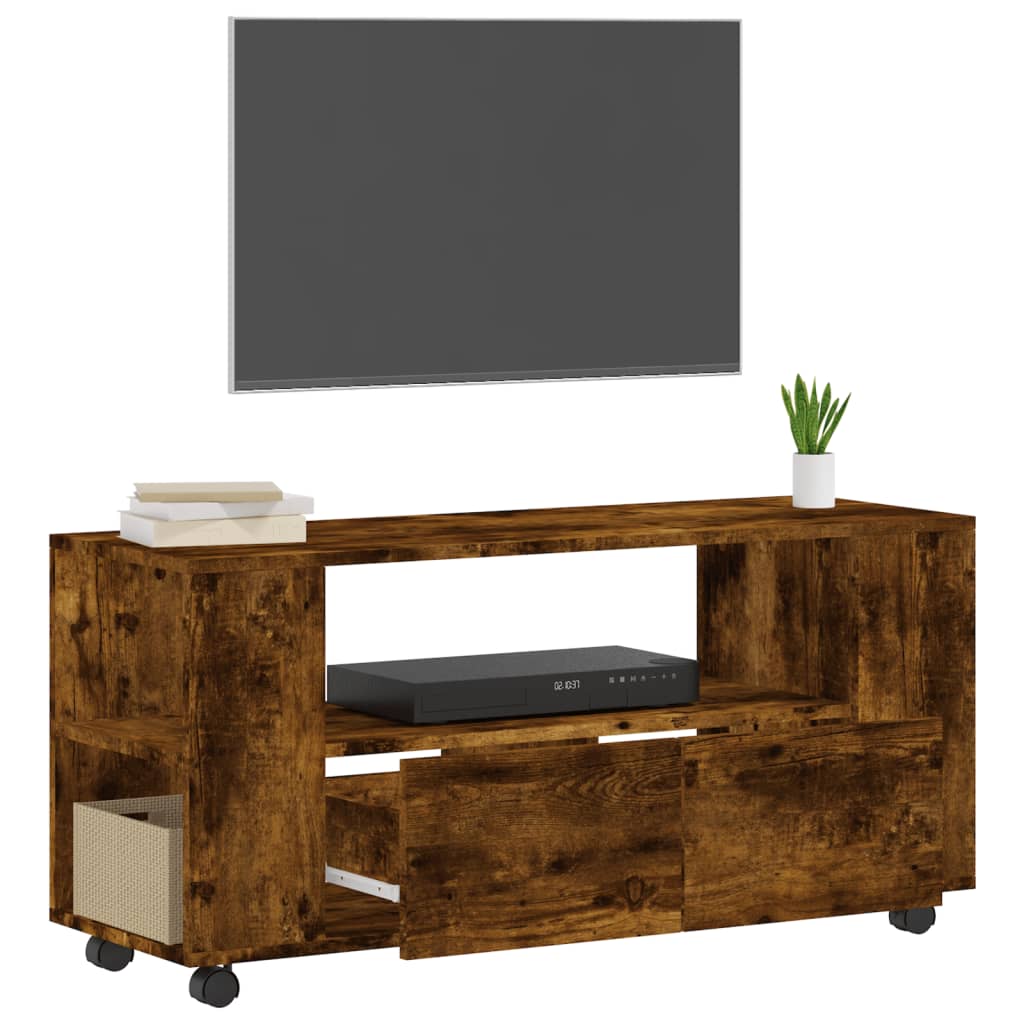 Móvel de TV 102x34,5x43 cm derivados madeira carvalho fumado