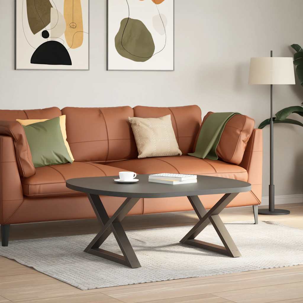 Pés para mesa de centro 2 peças aço natural 70x(42-43,3) cm aço