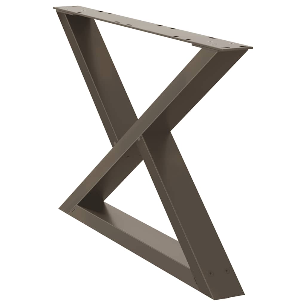 Pés para mesa de centro 2 peças aço natural 70x(42-43,3) cm aço