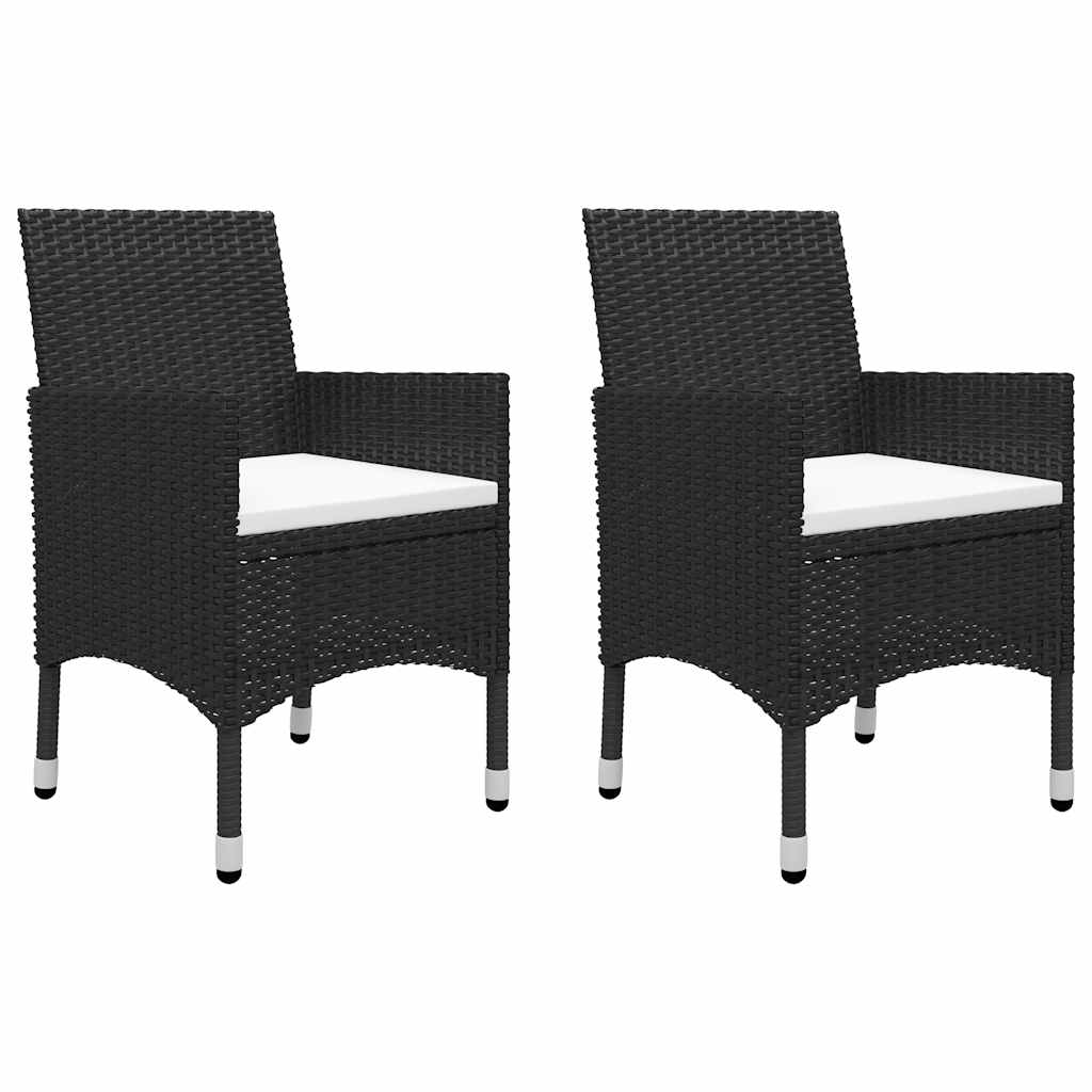5 Pcs conjunto de jantar para jardim preto
