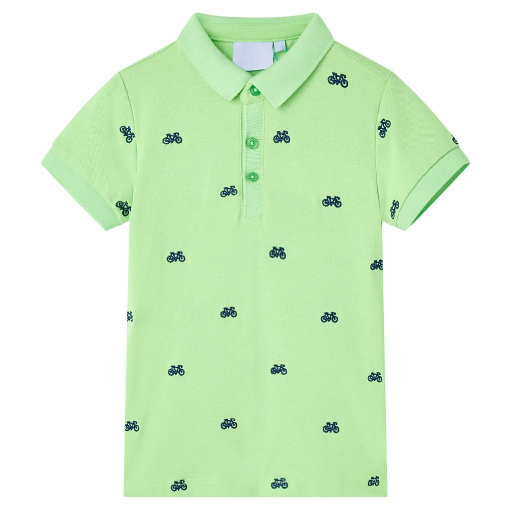 Polo de criança verde néon 140