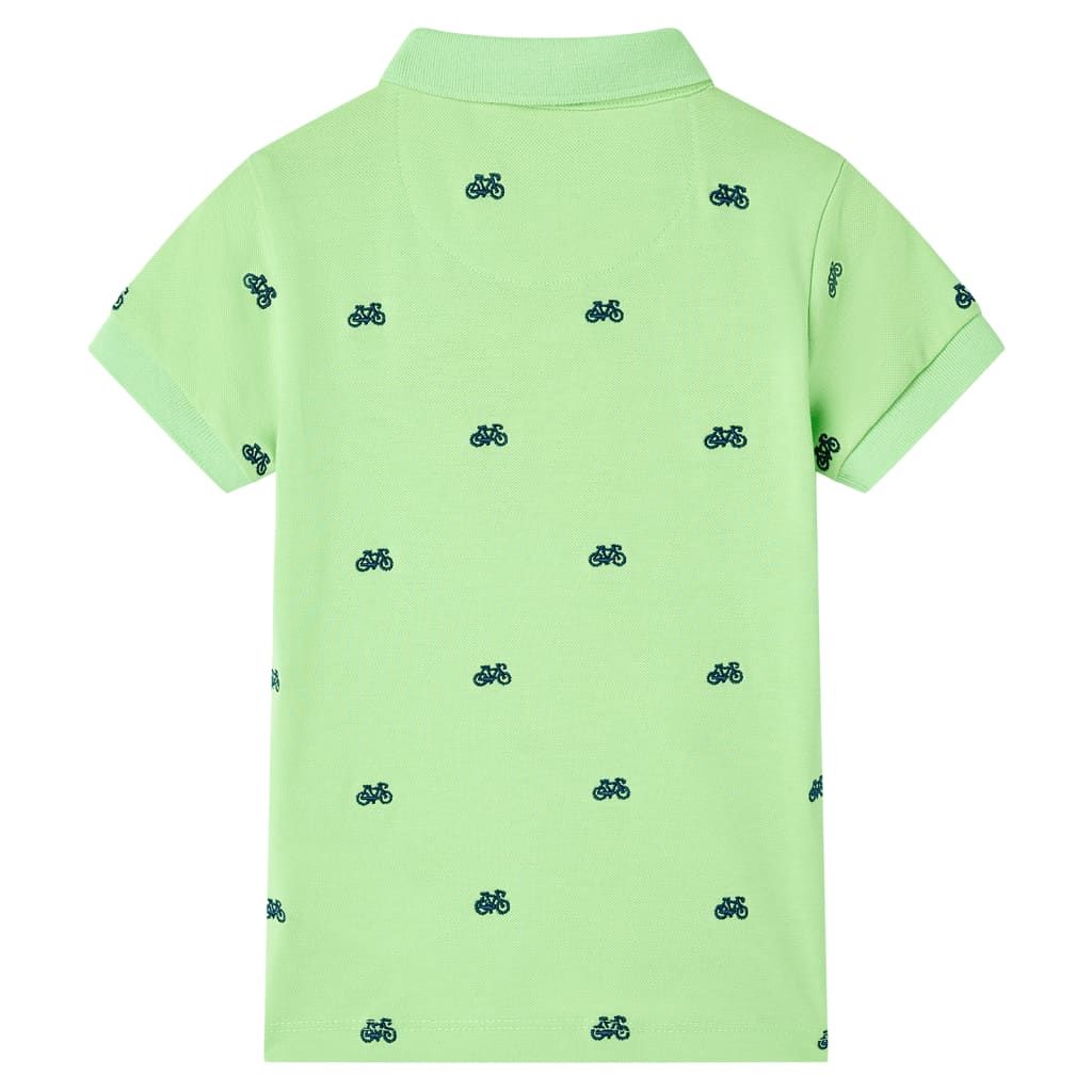 Polo de criança verde néon 140
