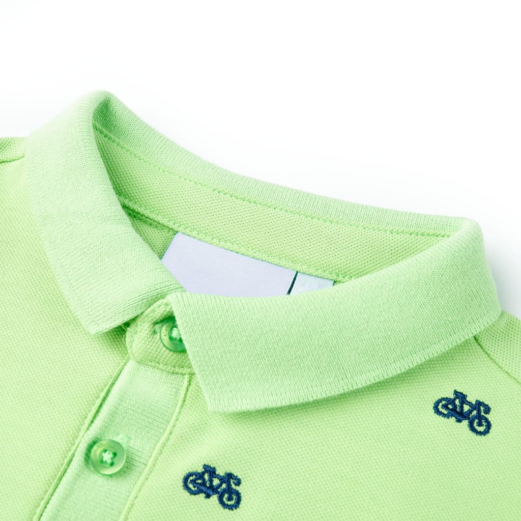 Polo de criança verde néon 140