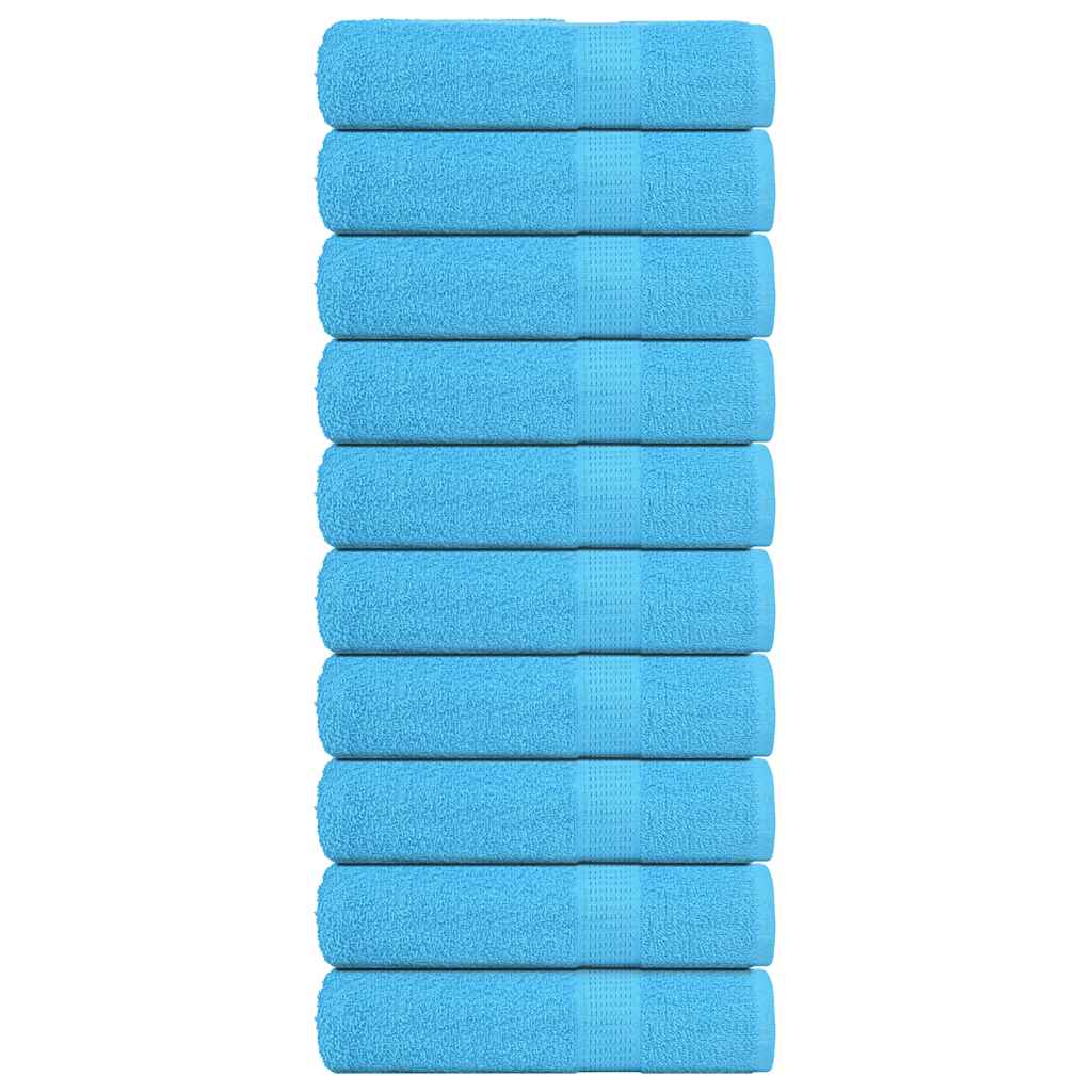 Toalhas de banho frogn 10 pcs 70x140 cm 360 g/m² turquesa