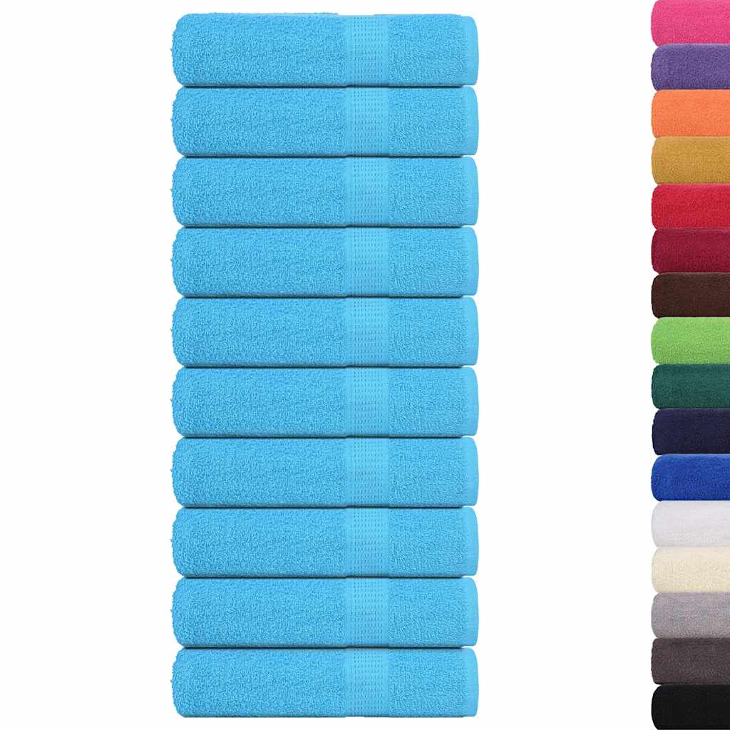 Toalhas de banho frogn 10 pcs 70x140 cm 360 g/m² turquesa