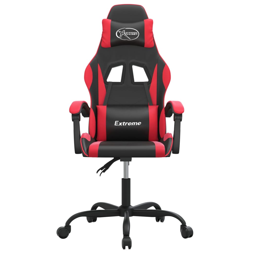 Cadeira de gaming couro artificial preto e vermelho