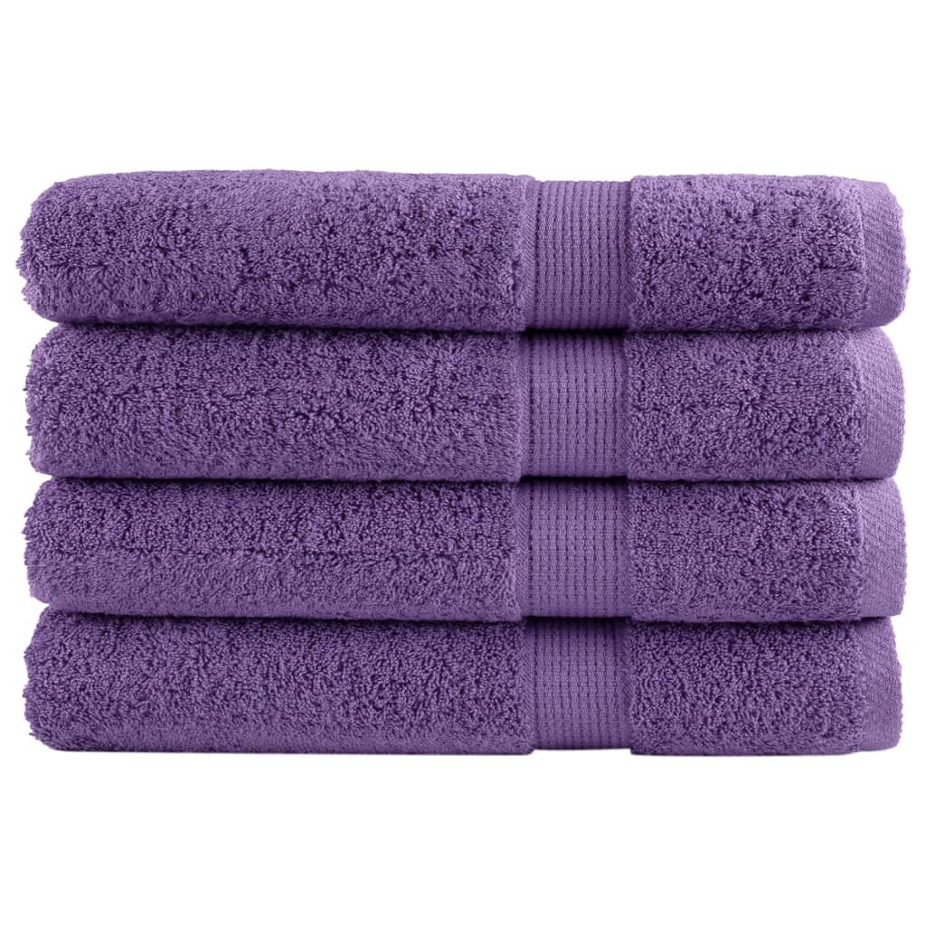 Toalhas de sauna premium solund 4 pcs 80x200 cm 600 gsm roxo