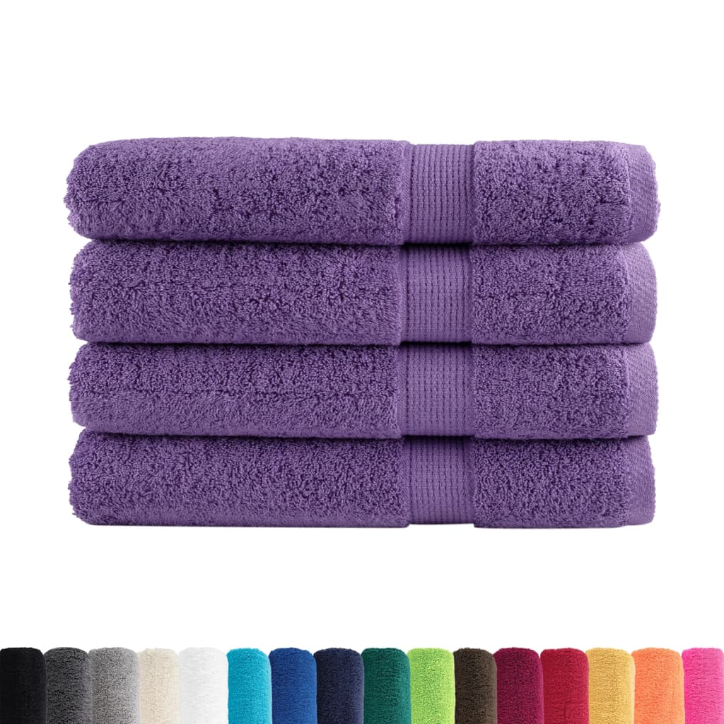 Toalhas de sauna premium solund 4 pcs 80x200 cm 600 gsm roxo