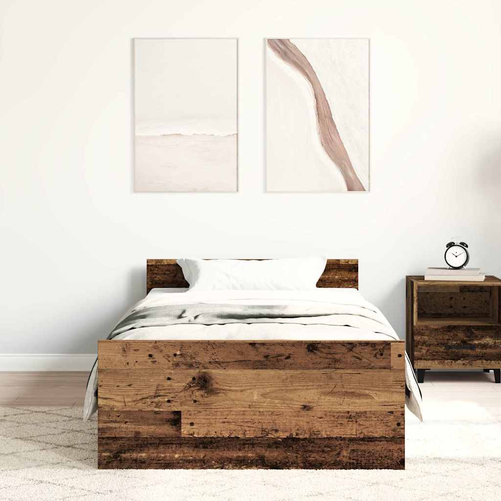 Estrutura de cama sem colchão 75x190cm derivados de madeira