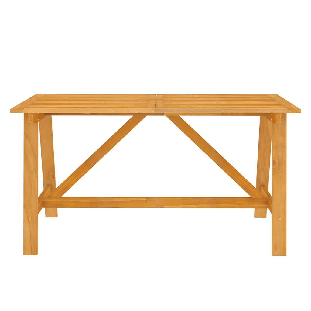 7 Pcs conjunto de jantar para jardim madeira de acácia maciça