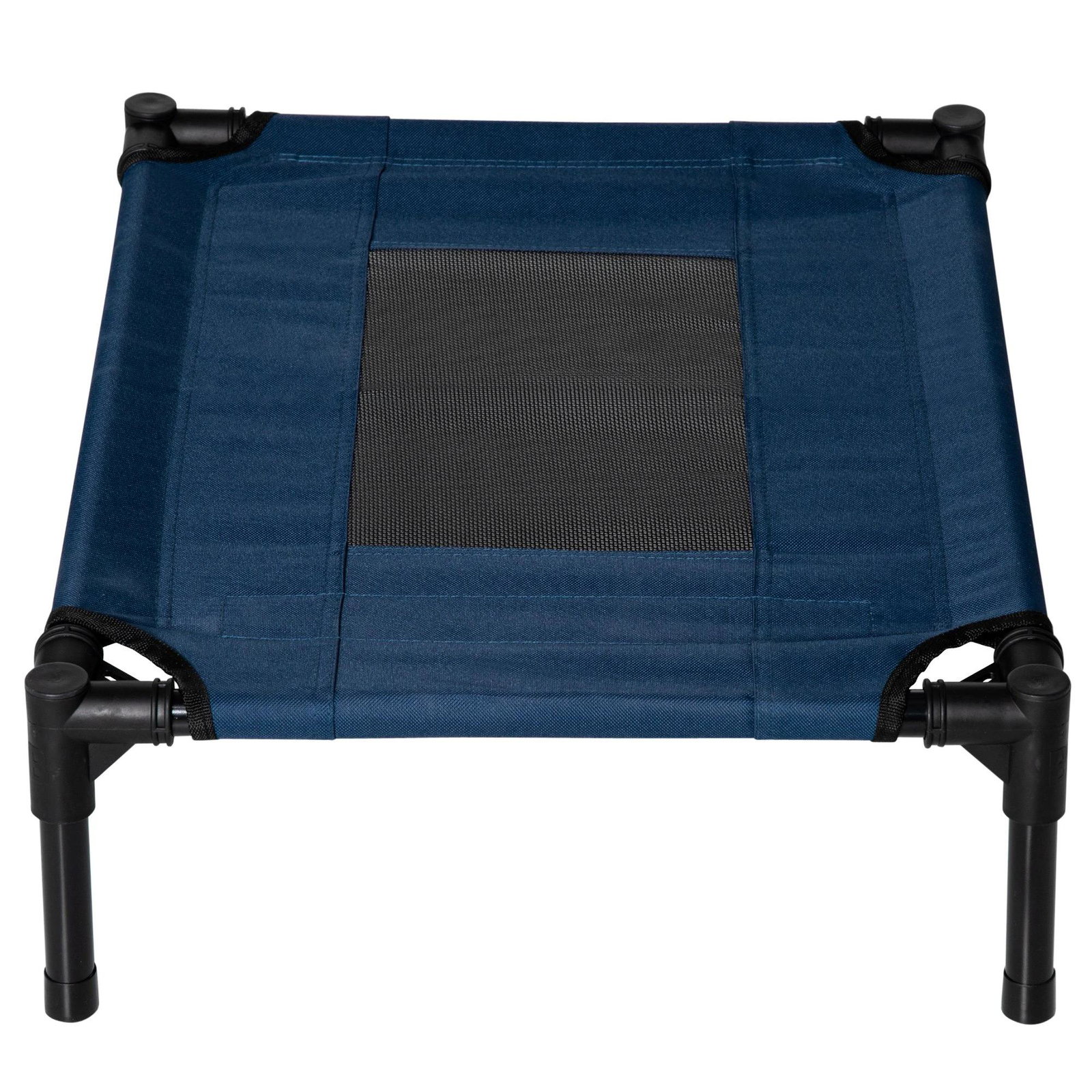 Cama para Animais de Estimação Cama Elevada para Cães Gatos Portátil Tecido Transpirável para Exterior Interior 64x46x18cm Azul