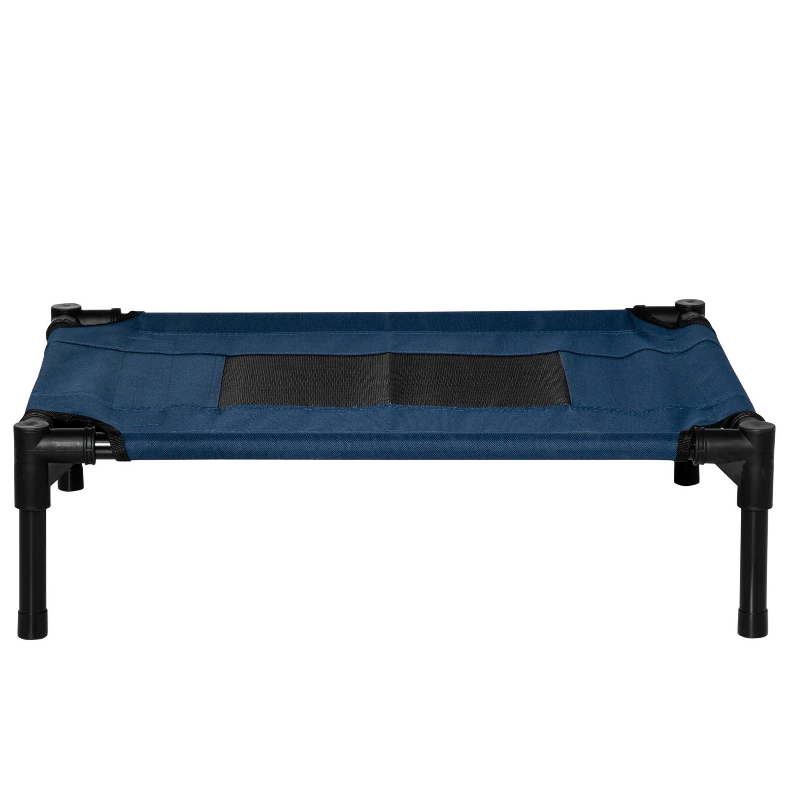 Cama para Animais de Estimação Cama Elevada para Cães Gatos Portátil Tecido Transpirável para Exterior Interior 64x46x18cm Azul