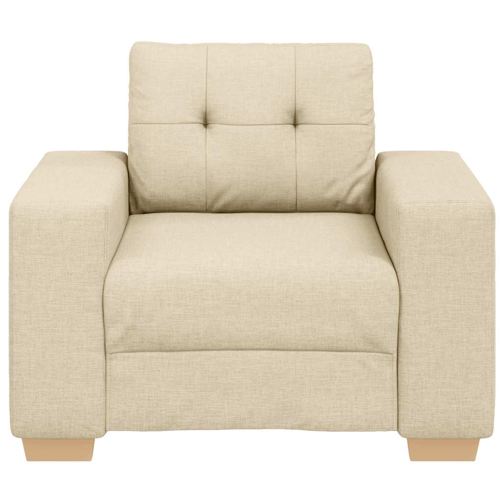 Poltrona de sofá na cor creme, 100x78x80 cm, em tecido