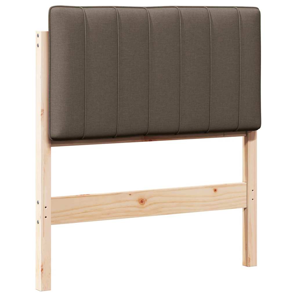 Cabeceira estofada com cabeceira marrom e taupe 75 cm