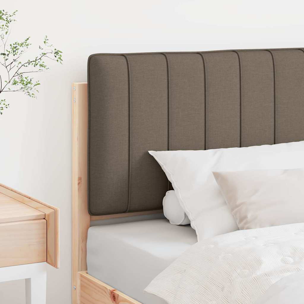 Cabeceira estofada com cabeceira marrom e taupe 75 cm