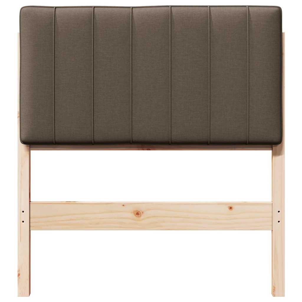 Cabeceira estofada com cabeceira marrom e taupe 75 cm
